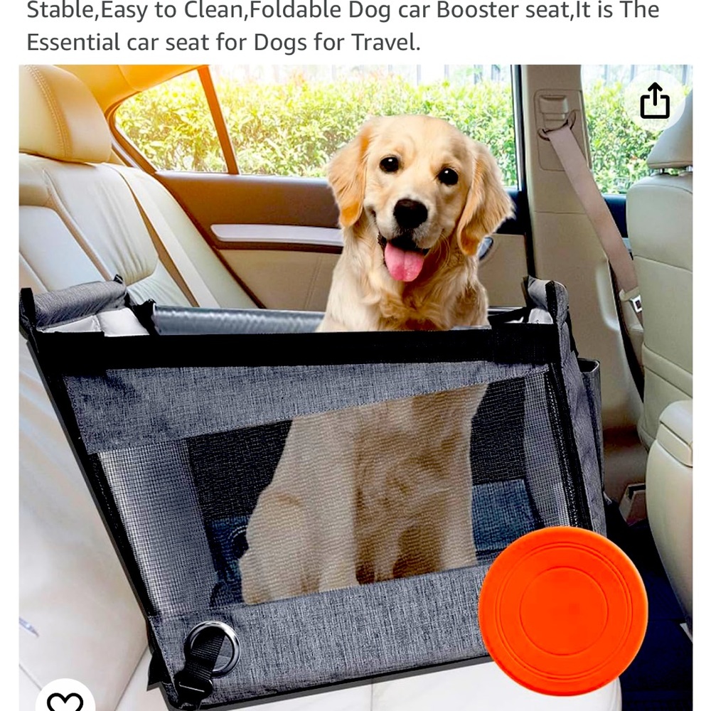 Sunnydeer dog car seat/booster seat for pets up to 45 lbs